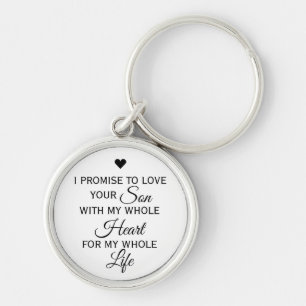 Elegant Mor i Groom Möhippa Gift från Bride Rund Silverfärgad Nyckelring