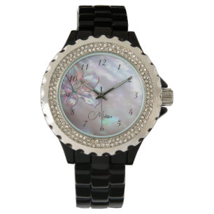 Elegant Mor-of-Pearl Lily Armbandsur