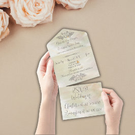 Elegant Mor-of-Pearl Peach Bröllop