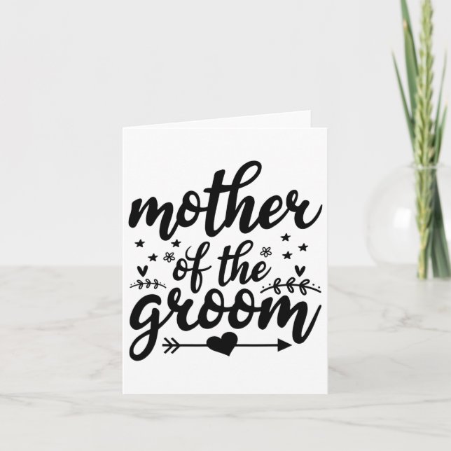 Elegant Mor vid Bröllop Giftermål Mamma i Groom Kort (Framsida)