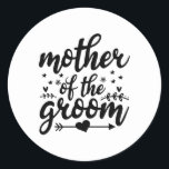 Elegant Mor vid Bröllop Giftermål Mamma i Groom Runt Klistermärke<br><div class="desc">Elegant Mor vid Bröllop Giftermål Mamma i Groom</div>