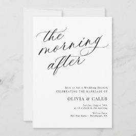 Elegant morgonen efter Bröllop Brunch Inbjudningar