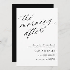 Elegant morgonen efter Bröllop Brunch Inbjudningar