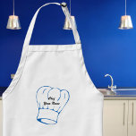 Elegant Mörk blått Chef's Hat Manar Förkläde<br><div class="desc">Denna manar skulle vara en underbar hushållsnödvändighet för köket,  men den lämpar sig för en sommar-BBQ,  verkstad osv. Konstruktionen är en elegant mörk blått kockhatt.</div>