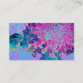 Elegant Mörk blått och Magenta Limelight Hydrangea Visitkort