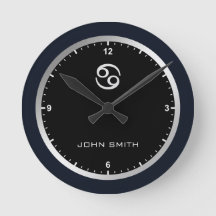 Elegant Mörk blått Ram Zodiac Sign Namn Anpassning