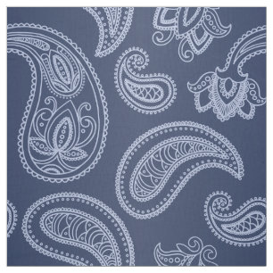 Elegant mörk - blåttpaisley mönster tyg