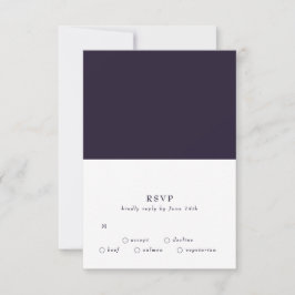 Elegant Mörk Boho White på Lila Bröllop OSA Kort