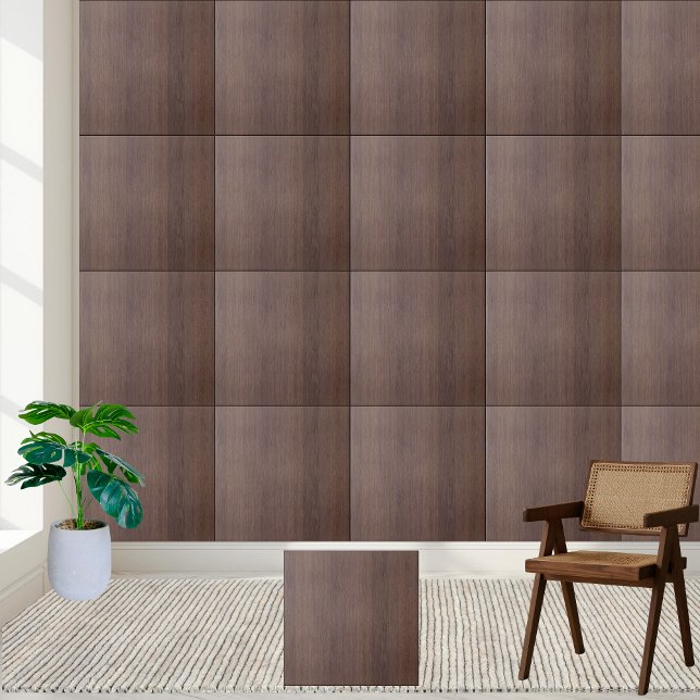 Elegant Mörk Brun keramiskt plattor av trä Kakelplatta (Elegant Dark Brown Wood Grain Ceramic Tile)