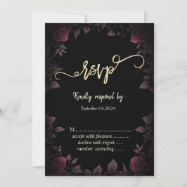 Elegant Mörk Burgundy Ro Black OSA Inbjudningar