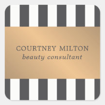 Elegant Mörk Faux Guld Rand Beauty Consultant