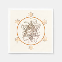 Elegant Mörk Golden Brass Färg judisk stjärna