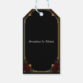 Elegant mörk gotisk bröllopspresentetikett presentetikett