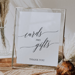Elegant Mörk Grått Calligraphy Cards and Gifts Sig Poster