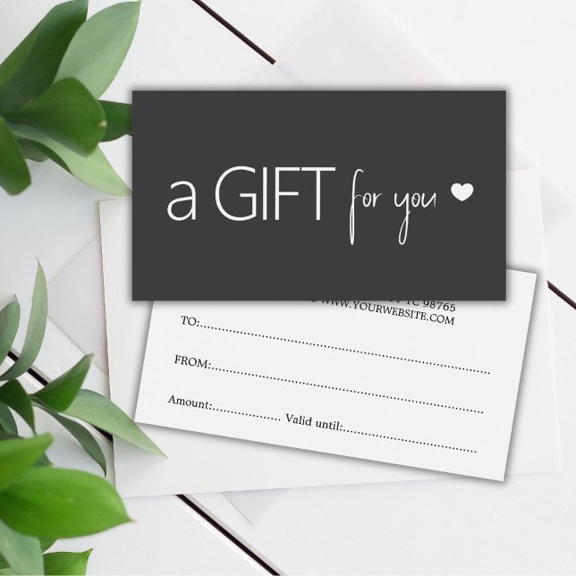 Elegant Mörk Grått Vit Hjärtat Salon Visitkort (Skapare uppladdad)