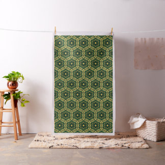 Elegant Mörk grönt Guld Cotton Twill Fabric Tyg