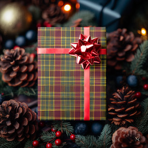 Elegant Mörk grönt Tartan - Klassisk Gult Play Presentpapper
