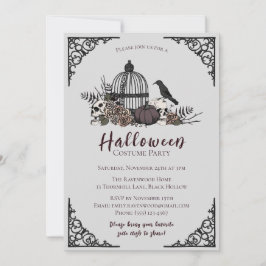 Elegant Mörk Halloween Vuxen Costume Party-inbjuda Inbjudningar