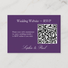 Elegant Mörk Lila QR-kodwebbplats, OSA kort