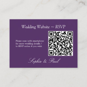 Elegant Mörk Lila QR-kodwebbplats, OSA kort