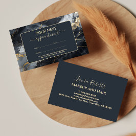 Elegant Mörk Marmor-varumärke Tidsbeställning Kort