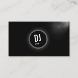 Elegant mörk Monogram för DJ-musik Visitkort