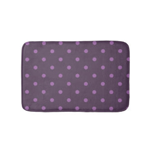 elegant mörk och tänder - purpurfärgad polka do badrumsmatta
