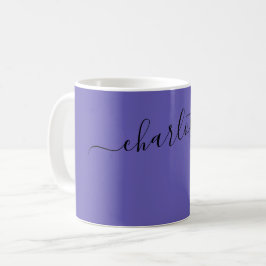 Elegant Mörk Periwinkle Färgnamn Personlig Kaffemugg