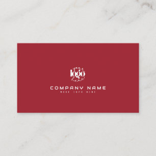 Elegant Mörk Red Minimalist Business logotyp Visitkort