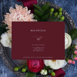 Elegant Mörk Red Plum Burgundy Guld Bröllop Inbjudningar