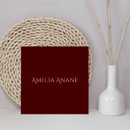 Elegant Mörk Red &  Rosa Typography Kakelplatta