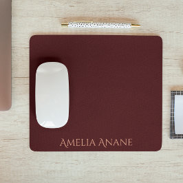 Elegant Mörk Red &  Rosa Typography Musmatta