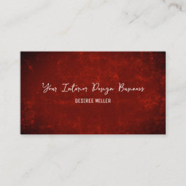 Elegant Mörk Red Struktur Land Rustic Visitkort