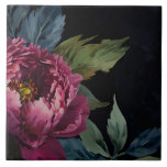 Elegant mörk rosa blommigt vattenfärg   kakelplatta<br><div class="desc">Elegant mörk rosa blommigt  vattenfärg mugg.</div>