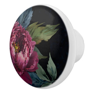 Elegant mörk rosa blommigt vattenfärg knopp