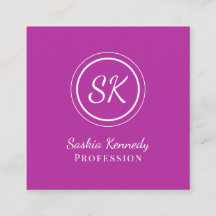 Elegant Mörk Rosa Script Professionell Monogram