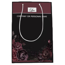 Elegant mörk svart romantisk rosblommig design