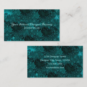 Elegant Mörk Teal Antique Vintage Watercolor Visitkort