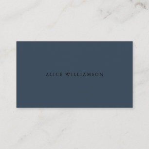 Elegant Mörk Teal Blue Black Minimalist Classic Visitkort