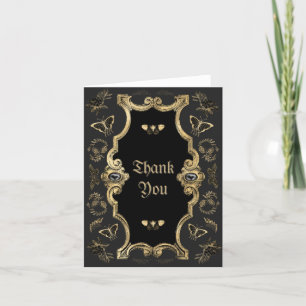 Elegant Mörk Viktorian Gothic Baby Shower Tack Kort