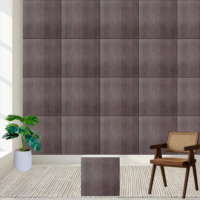 Elegant Mörk Wood Grain - Rustic & Modern Kakelplatta (Elegant Dark Wood Grain - Rustic & Modern Ceramic Tile)
