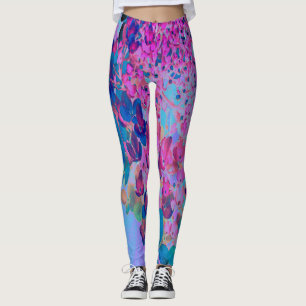 Elegant mörkblå och magenta Limelight Hortensia Leggings
