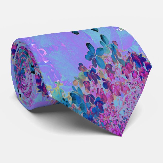 Elegant mörkblå och magenta Limelight hortensia Slips (Rullad)