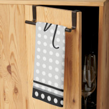 Elegant mörkgrå kant med monogram i skrivstil