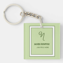 Elegant mörkgrön kant stilsmonogram