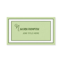 Elegant mörkgrön kant stilsmonogram