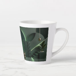 Elegant mörkgrön och guld abstrakt geometrisk kons