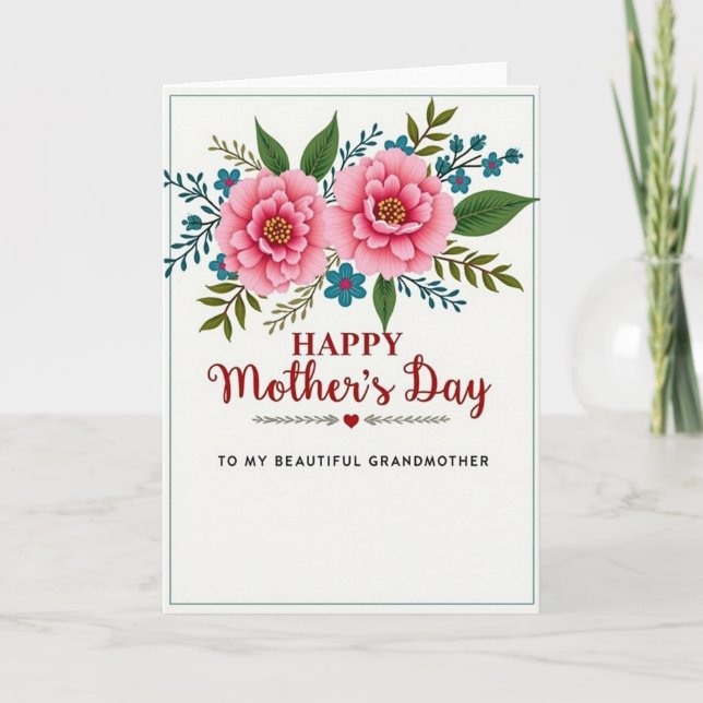 Elegant Mormor Morsdagskort Kort (Framsida)