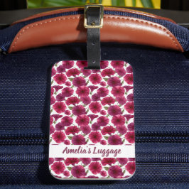 Elegant Morning Glory Pattern Bagagebricka