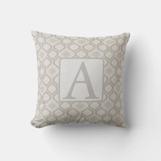 Elegant Moroccan Trellis Mönster i Neutralt Tones Kudde